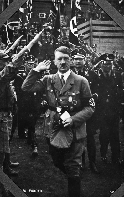 Adolf Hitler at the SA rally in Nuremberg